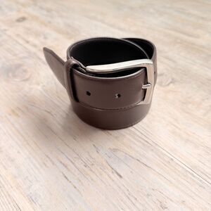 Monte Rosso Genuine Leather Belt Brown Made in Italy Size 32 Classic Dress Belt